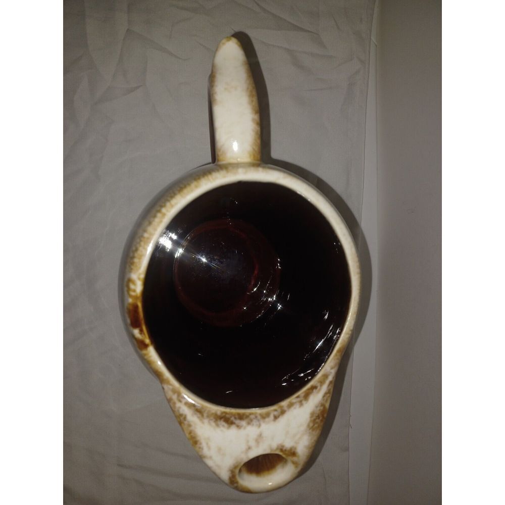 Vintage Pottery Brown Drip Glazed 8.5" Tall Pitcher USA Original #7011 - Picture 3 of 4